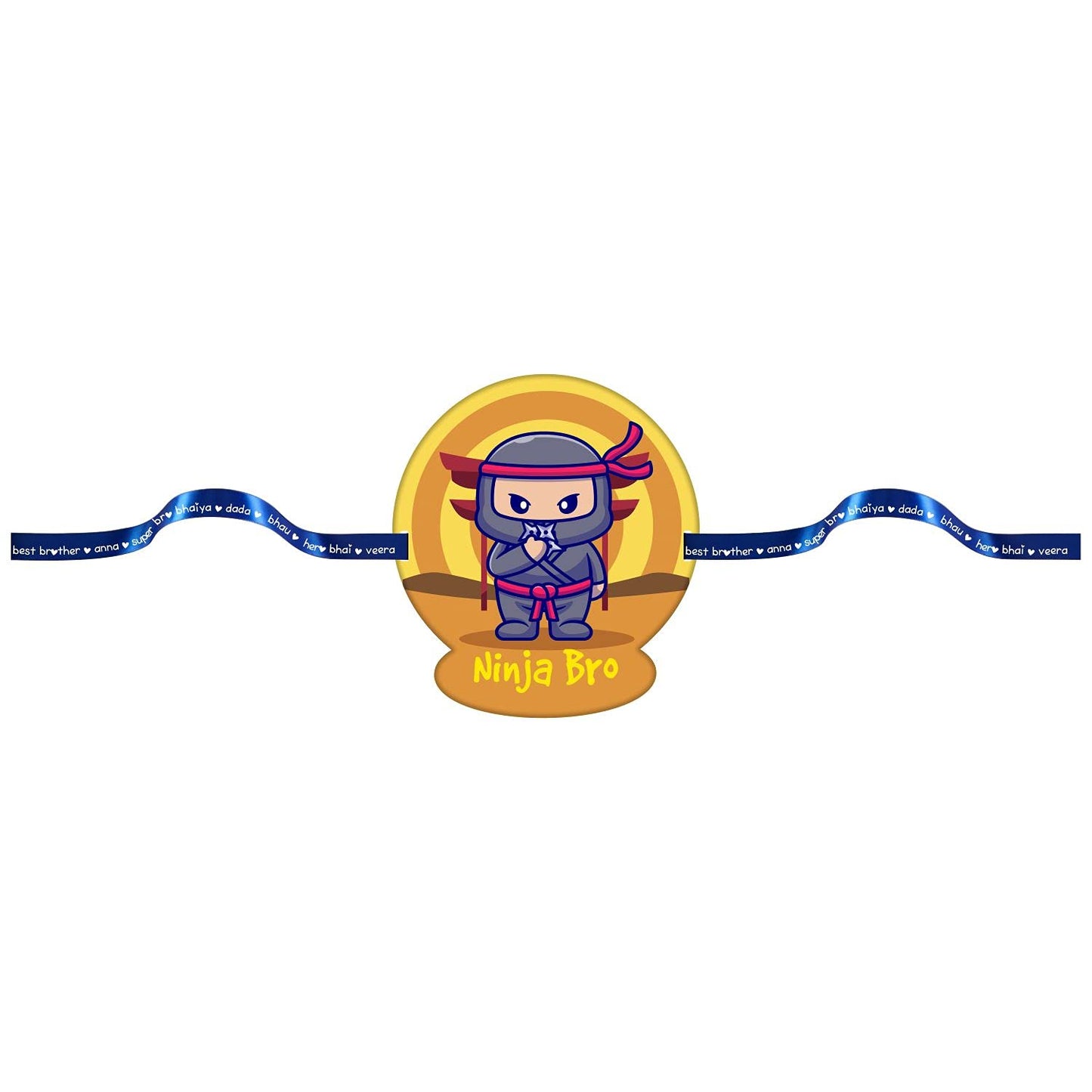 TheYaYaCafe Raksha Bandhan Gifts for Brother Ninja Bro Printed Cute Gaming Kids Rakhi Bracelet