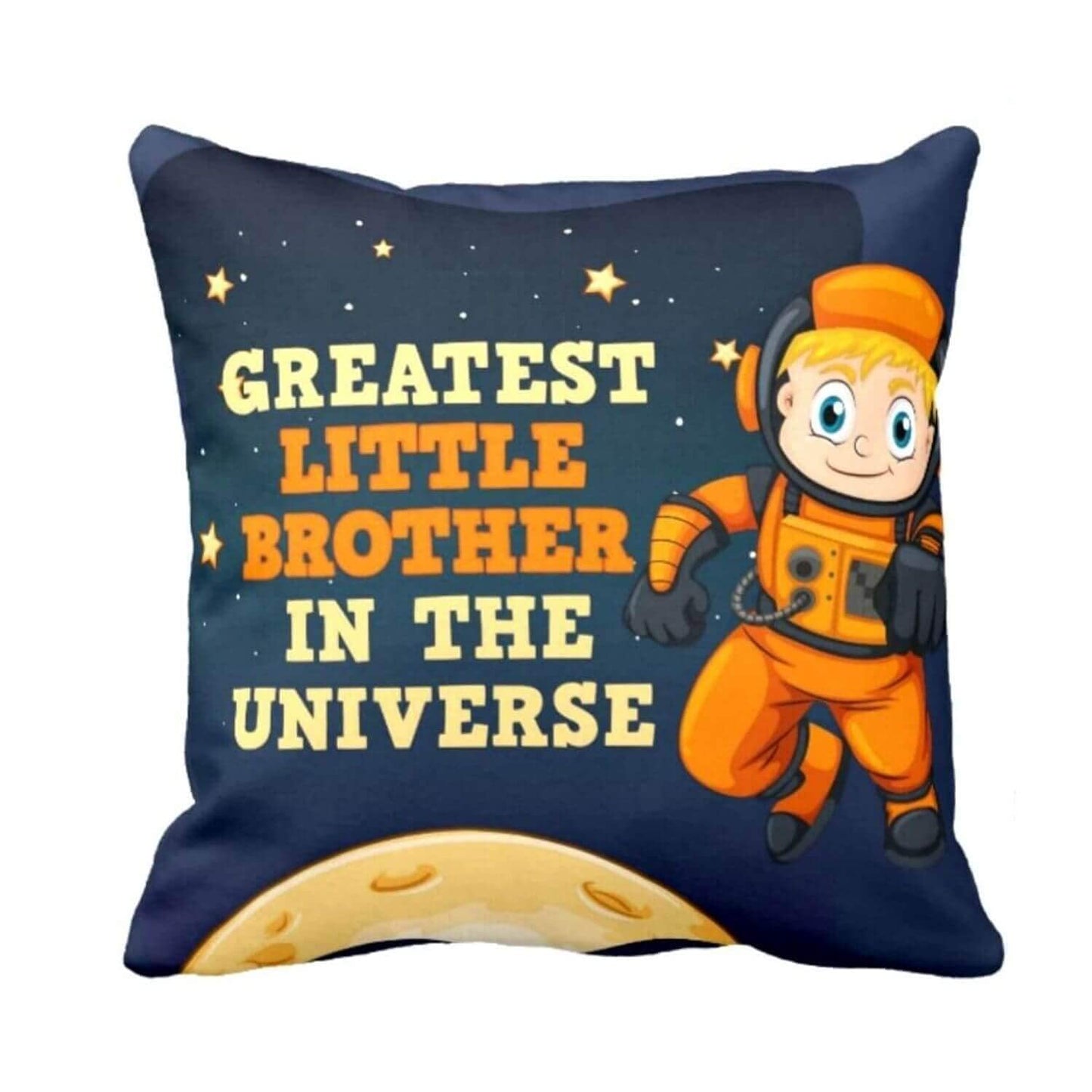 TheYaYaCafe Rakhi Gifts 16X16 inches Cushion Cover Greatest Little Brother Printed Raksha Bandhan Birthday