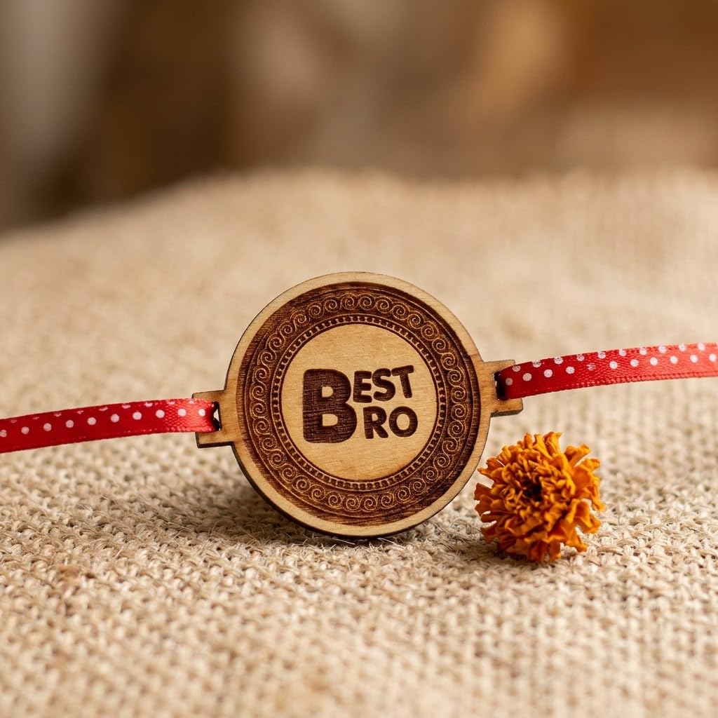 Engraved Rakhi Combo - Awesome, Best Bro, Lil Bro & Princess, Set of 4