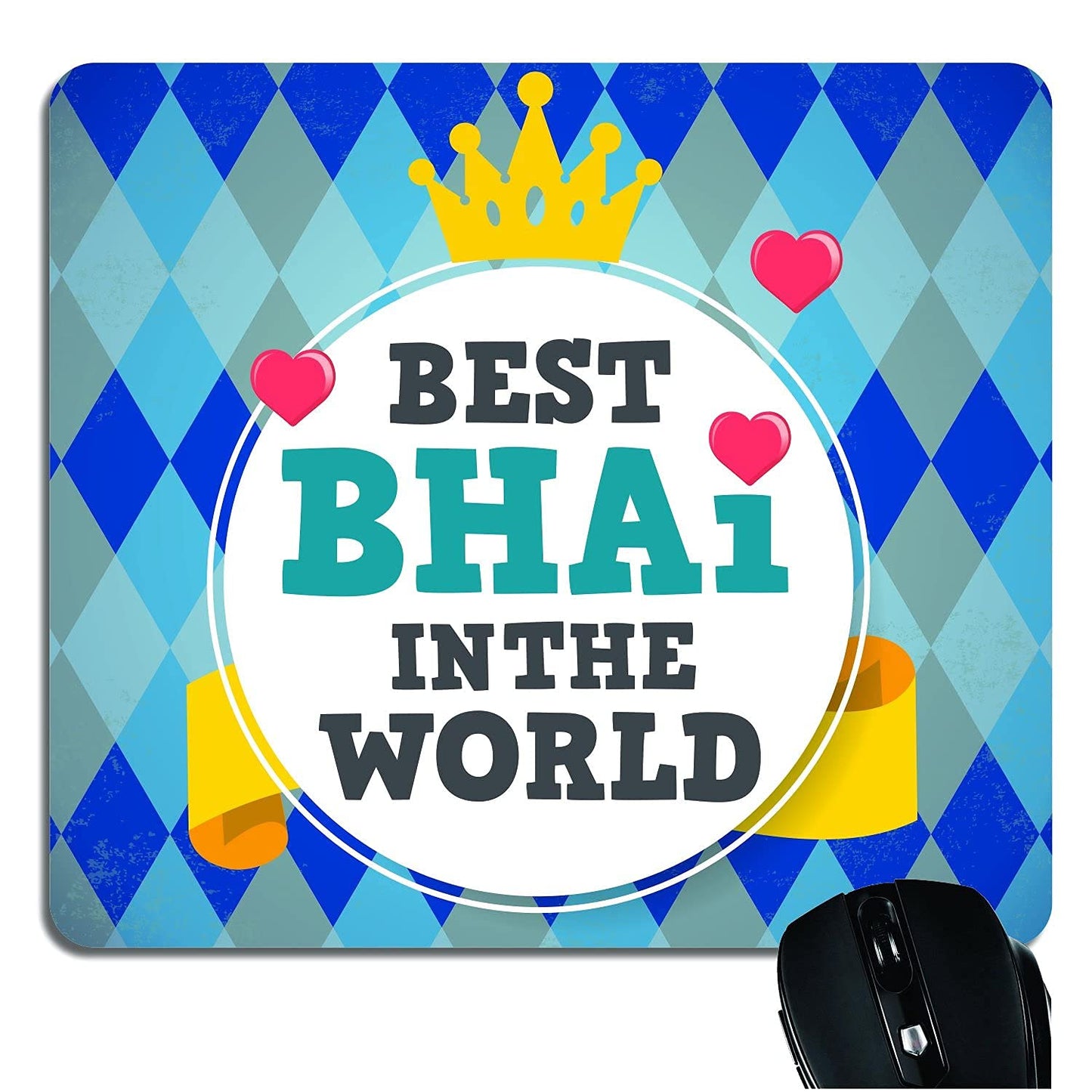 TheYayaCafe Rakshabandhan Gift Combo for Brother Best Bhai in the World (Set of 6: Ceramic Mug, Coaster, Mousepad, Keychain, Cushion Cover, Rakhi), Rakhi Gift for Bhai, Bro, Brother from Sister