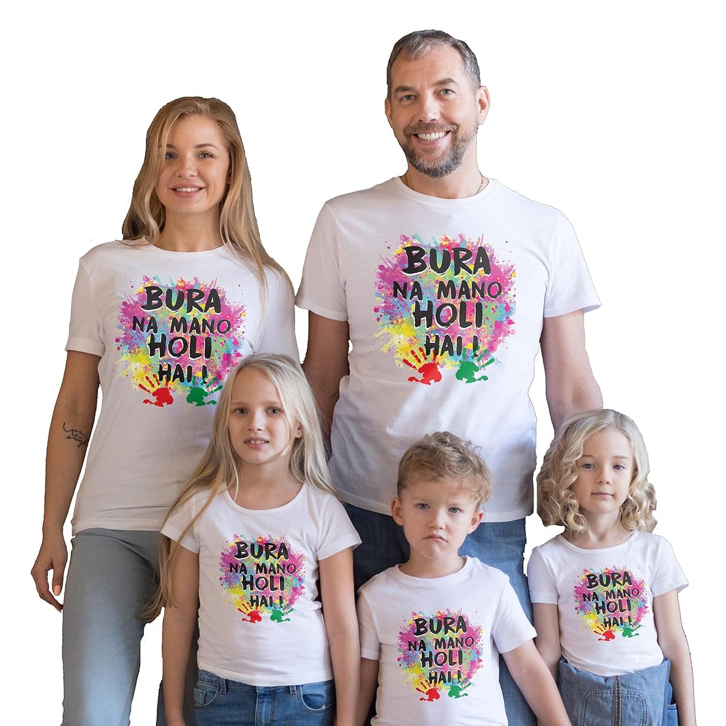 bura na mano holi hei family tshirt