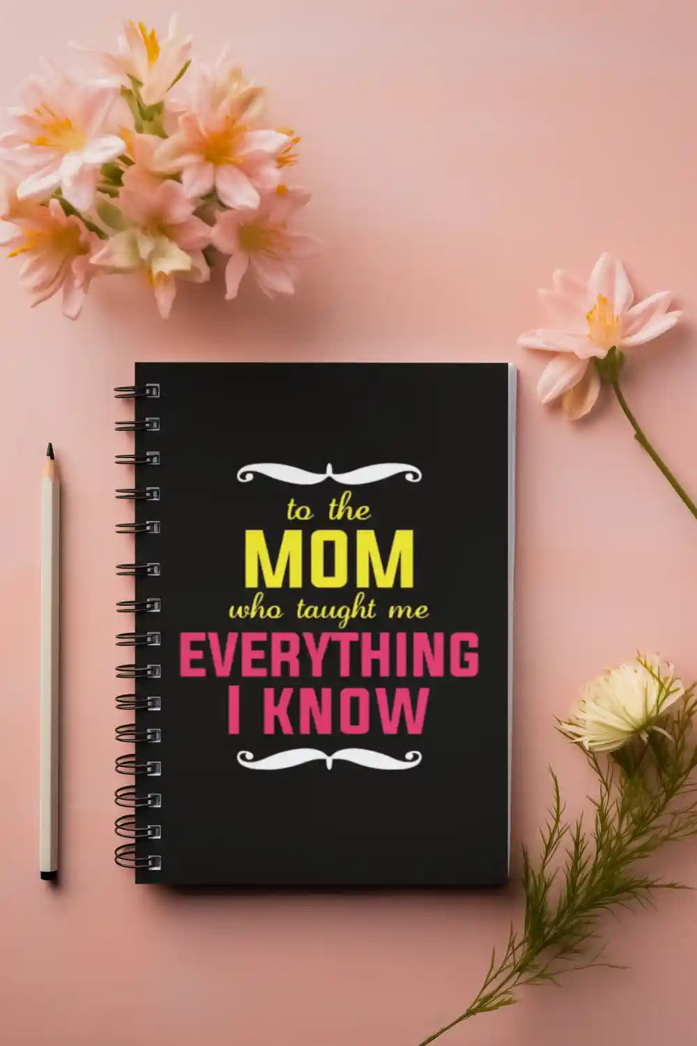 Mom Everything Who Thought Me Wirebound Notebook
