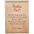Engraved Wooden Plaque for Hero Dad
