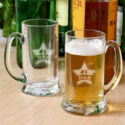 Engraved Starry No.1 Dad Beer Mug