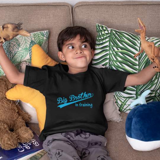Big Brother in Training Boy Printed Cotton T-Shirt