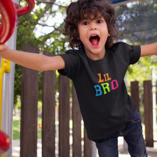 Lil Bro Boy's Printed Cotton T-Shirt