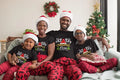 Christmas Crew Matching Family T-Shirts for Dad Mom Kid