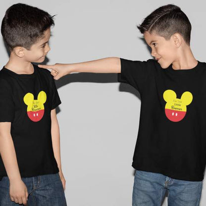 I'm The Big Brother I'm The Little Brother Printed Cotton T-Shirt