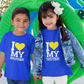 I Love My Brother & Sister Cotton Sibling T-Shirt Set