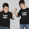 Older Wiser Younger Cuter Sibling Cotton T-Shirt Set