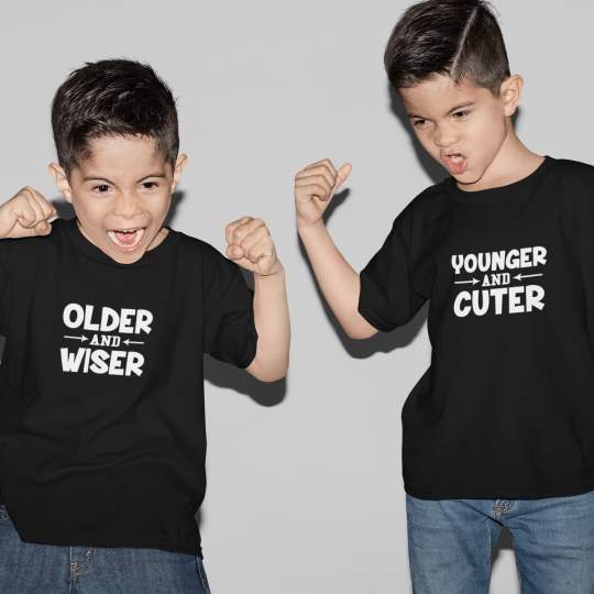 Older Wiser Younger Cuter Printed Cotton T-Shirt's