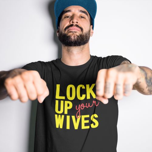 Funny Lock up Wives Family T-Shirt Combo for Dad and kid