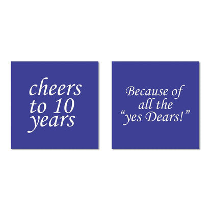 Cheers 10th Anniversary Whiskey Glasses