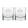 Merry Christmas and Happy New Year Whiskey Glasses Set of 2