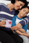 I Love Mom Coffee Mug, Personalised Photo Gift for Mum