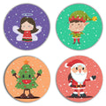 Elegant Christmas Coasters, Acrylic Drink Coaster Set with Stand