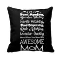 Funny Awesome Mom Cushion Cover - Personalised Quirky Gift