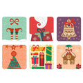 Merry Xmas Bell Christmas Coasters, Acrylic Coaster Set with Stand