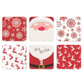 Christmas Coasters - Reindeer & Santa Claus Acrylic Set