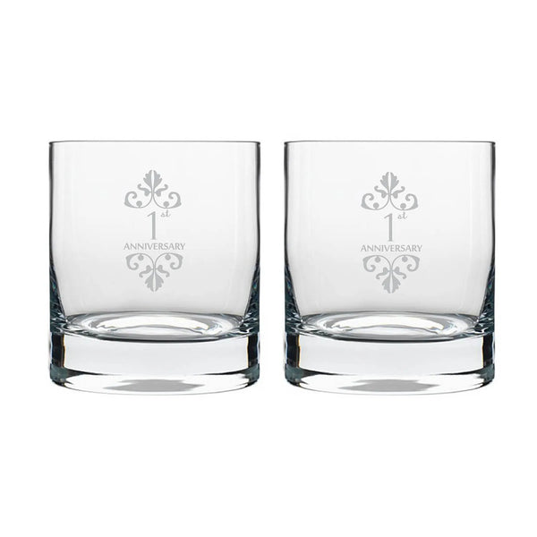 1st Anniversary Whiskey Glasses