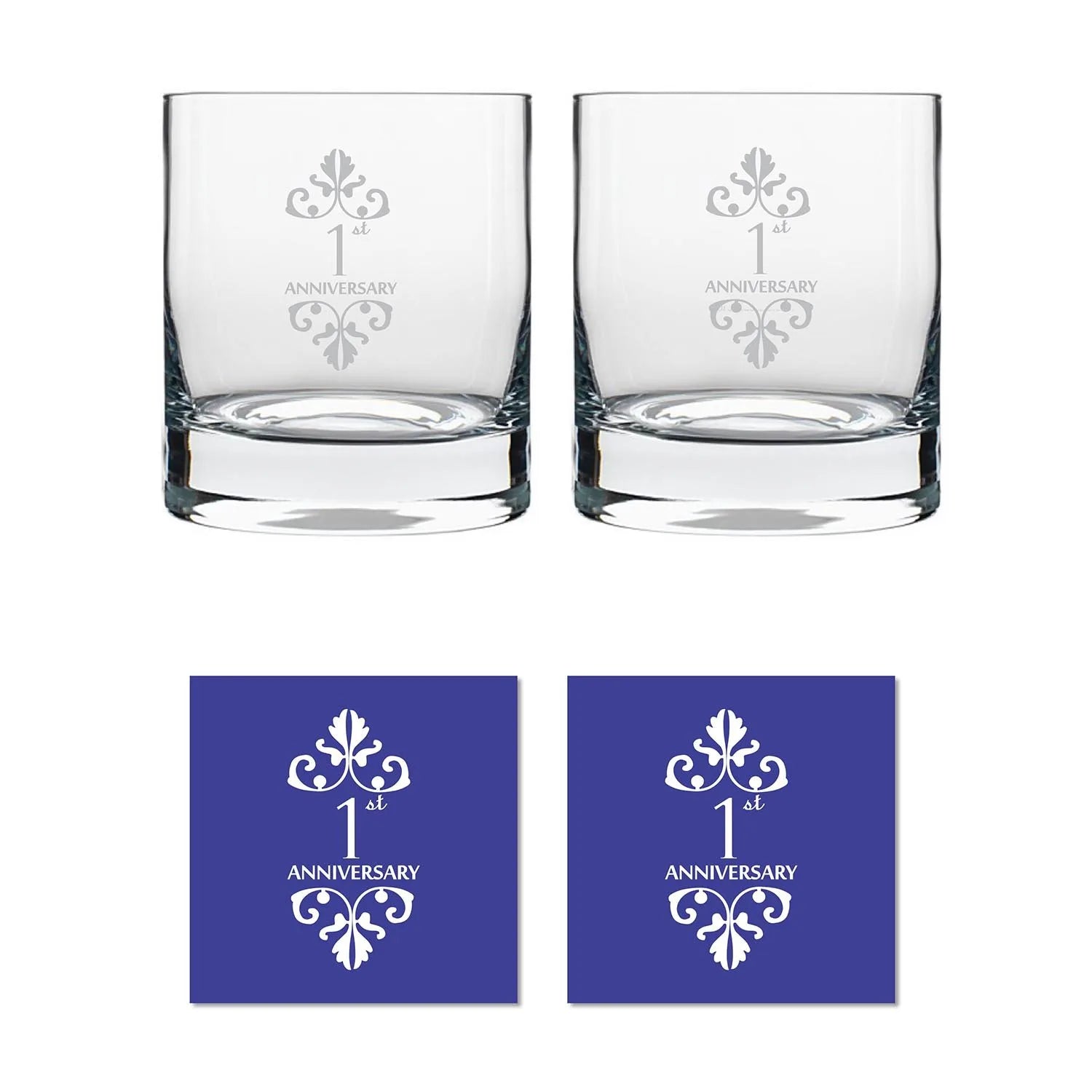 1st Anniversary Whiskey Glasses