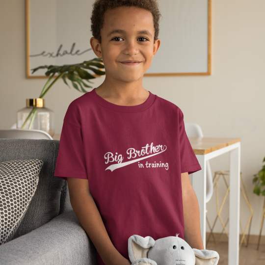 Big Brother in Training Boy Printed Cotton T-Shirt