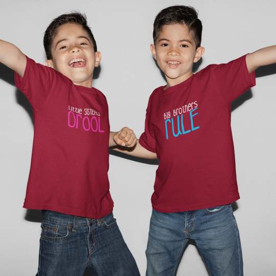 Rule and Drool Big Little Brother's Printed cotton T-Shirts
