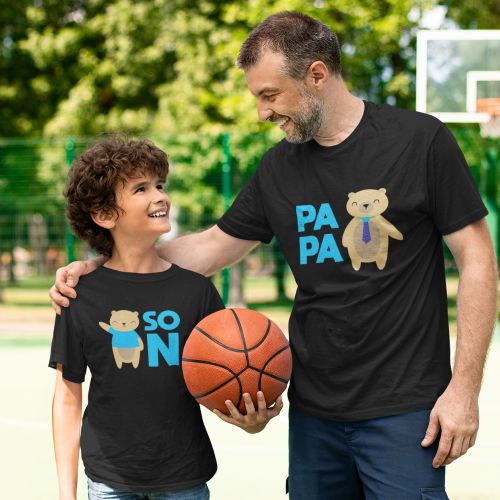 Bear Papa Bear Son t-shirt for Dad and Son