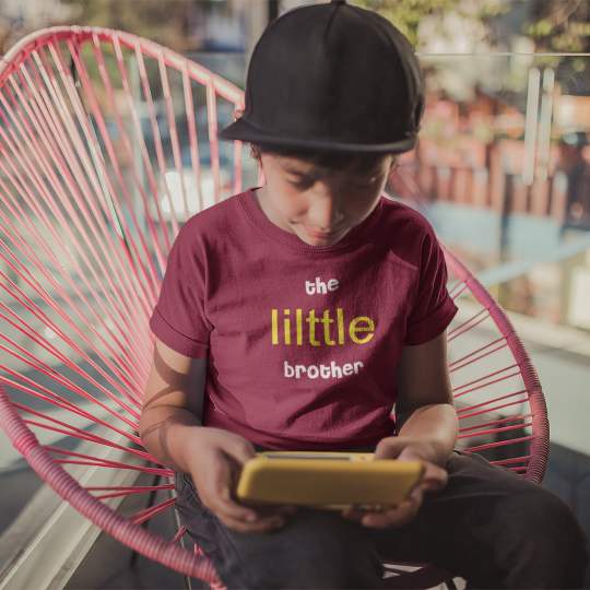 Little Brother Boy Printed Cotton T-Shirt