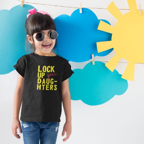 Funny Lock up Wives Family T-Shirt Combo for Dad and kid