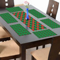 Christmas Table Mats and Runner Set, Xmas Tree Design