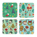 Christmas Coasters - Snowflake, Snowman & Santa Acrylic Set