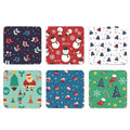 Christmas Coasters - Snowman & Festive Socks Acrylic Set