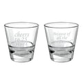Personalised 25th Anniversary Whiskey Glasses Set With Coasters