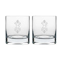 25th Anniversary Whiskey Glasses Set of 2 with Coasters