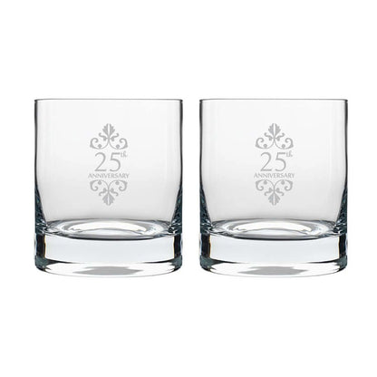 25th Anniversary Whiskey Glasses