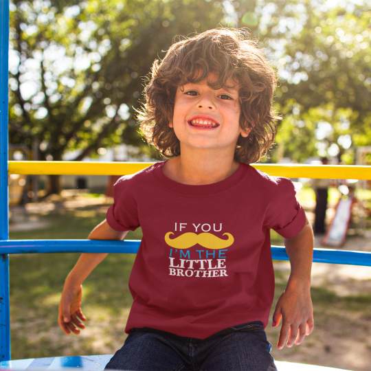 If You I m The Little Brother Boys' Printed Cotton T-Shirt
