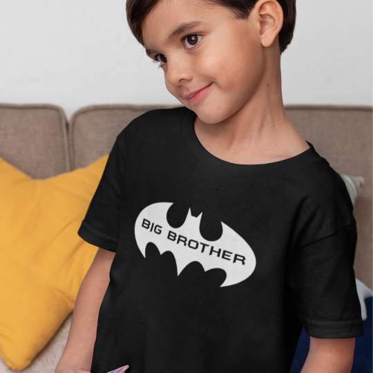 Batman Big Brother Boy Printed Cotton T-Shirt