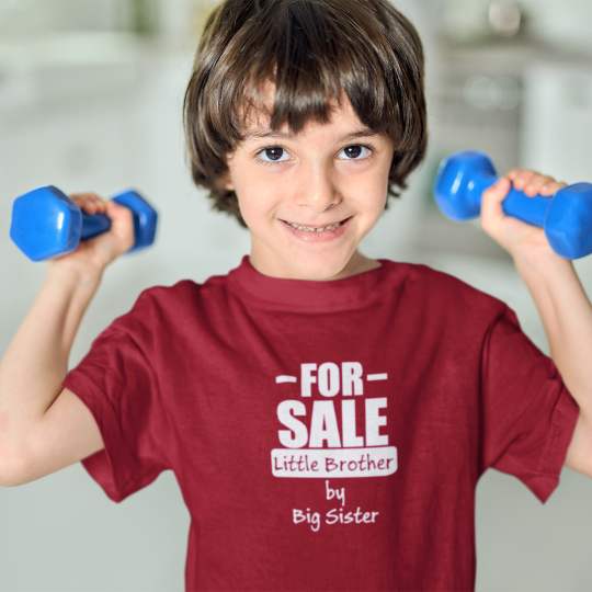 For Sale Little Brother By Big Sister Printed Cotton T-shirt