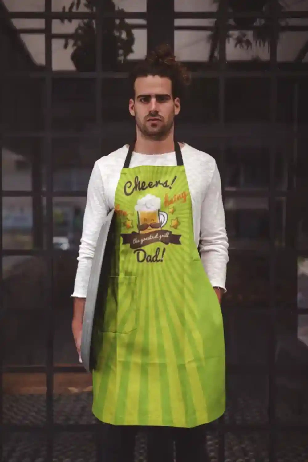 Worlds Greatest Dad Apron With Chef Hat
