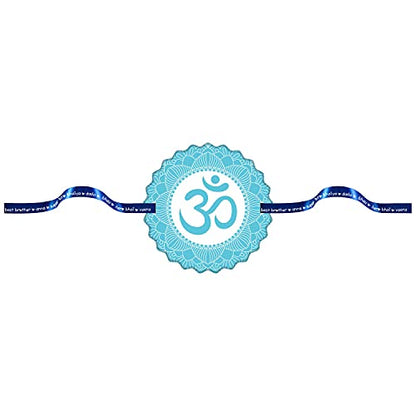 TheYayaCafe Rakhi Bracelet for Brother Om Printed Cute Raksha Bandhan Rakhi Sky Blue, Bhaiya, Raksha Bandhan, Bhai Dooj