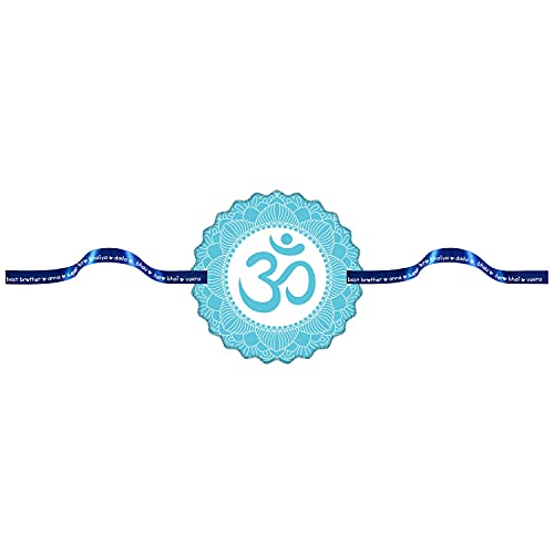 TheYayaCafe Rakhi Bracelet for Brother Om Printed Cute Raksha Bandhan Rakhi Sky Blue, Bhaiya, Raksha Bandhan, Bhai Dooj