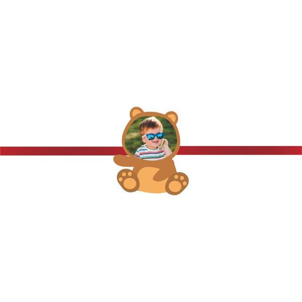 TheYaYaCafe Kids Personalized Photo Printed Rakhi for Brother with Roli Tika, Raksha Bandhan Gift for Bhaia, Bhai from Sister, Cute Design, Adjustable Size