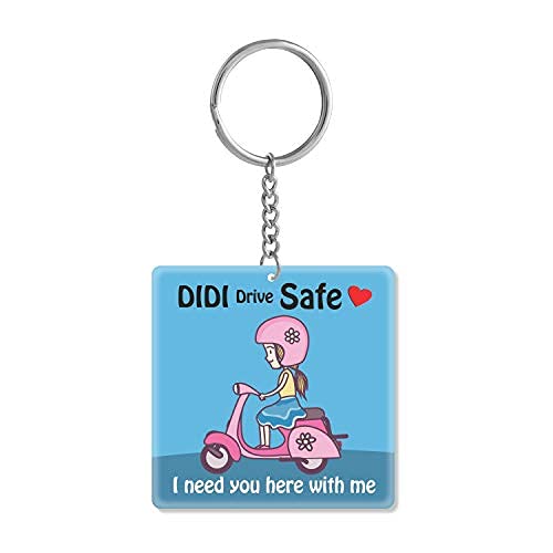 TheYayaCafe Rakhi Gifts for Sister Bodyguard Keychain Keyring 2.5x2.5 Inches, Birthday Raksha Bandhan Bhai Dooj Gift for Behan Didi from Brother