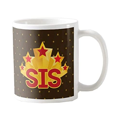 TheYaYaCafe Rakhi Gifts for Sister Star Sis Mug, Coaster Combo Birthday