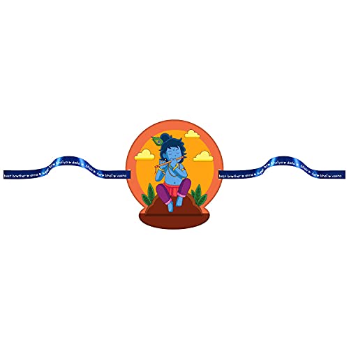 Cute Krishna Kids Rakhi for Little Brother