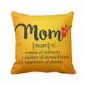Meaning Of Mom Cushion Cover - Heartfelt Gift for Mother