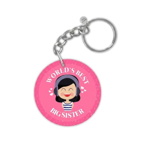 World's Best Big Sister Keychain Keyring - Personalised Gift