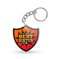 TheYayaCafe Sister Printed Acrylic Keychain Pyaari Behan 2.5x2.5 Inches (6.35 cm), Raksha Bandhan Rakhi Bhai Dooj Birthday Anniversary Gift for Sister, Behan, Didi from Brother and Sister