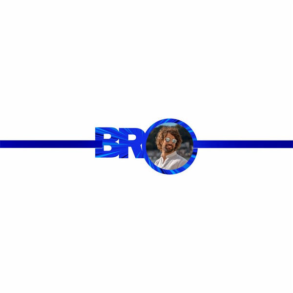TheYaYaCafe Kids Personalized Rakhi for Brother with Roli Tika, Blue Printed Photo Rakhi for Raksha Bandhan, Sibling Gift for Brother from Sister